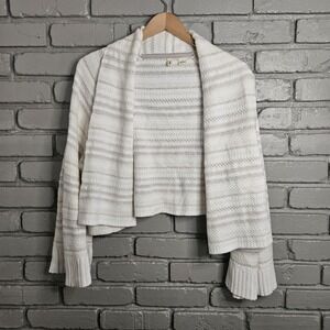 Moth Womens Sweater Small Mahalia Cardigan Open Front Beige Bell Anthropologie